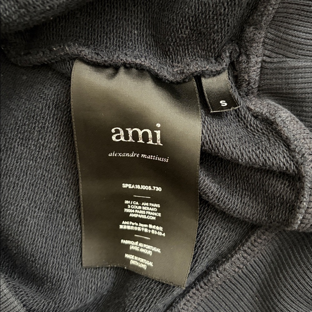 Ami Black Hoodie with Red Heart Logo - Men - Picture 8 of 8